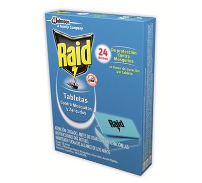 Tabletas Raid x 24 Unid
